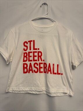 St. Louis Cardinals Women’s Crop Top Size Small STL BEER BASEBALL